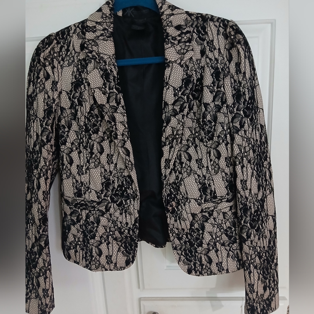 Kardashian Kollection Black Lace Over Nude Jacket Size XS - Picture 5 of 6